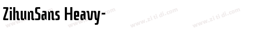 ZihunSans Heavy字体转换
